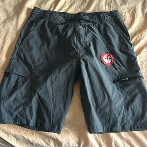 Wrangler Gray Elastic Waist Shorts - 18 Husky